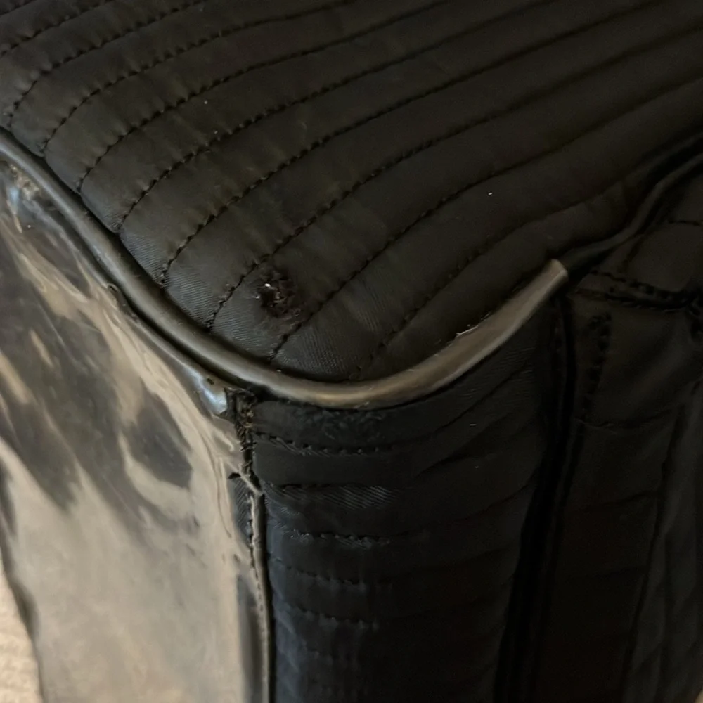 Lug Black Quilted Two Handle Tote Bag Carry On Luggage